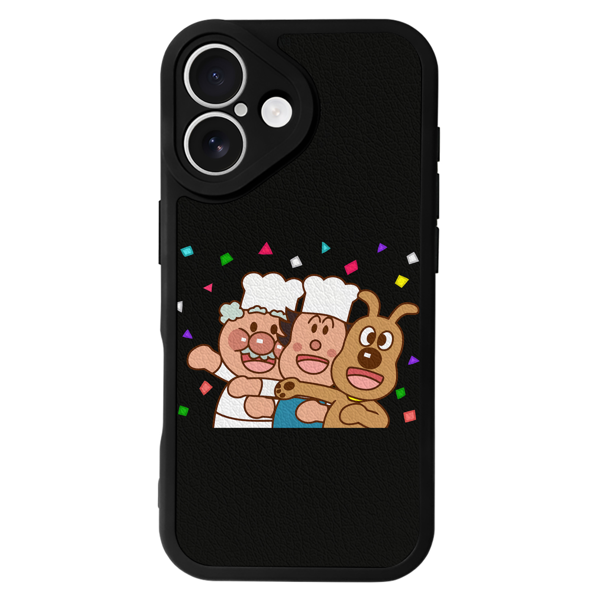 （画像用） アンパンマン Anpanman 【iPhone 16シリーズ対応】シリコンスマホケース（レザー調） 材質：シリコン
